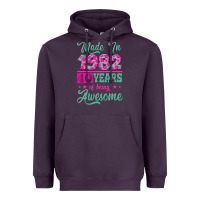Plum made in 1982, 40 years of being awesome Heavyweight Hoodie - Jasminsmagicworld