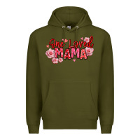Army Green one loved mama valentine's day Premium Hoodie - texasbilliewilder