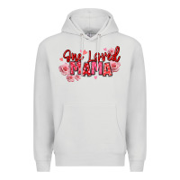 Dove Grey one loved mama valentine's day Premium Hoodie - texasbilliewilder
