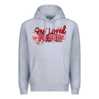Heather Grey one loved mama valentine's day Premium Hoodie - texasbilliewilder