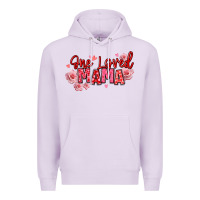 Lilac one loved mama valentine's day Premium Hoodie - texasbilliewilder
