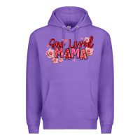 Purple one loved mama valentine's day Premium Hoodie - texasbilliewilder