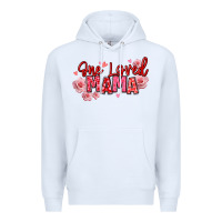 White one loved mama valentine's day Premium Hoodie - texasbilliewilder