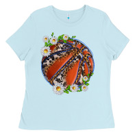 Basketball With Patterns And Daisies Ladies Tee | Teevron