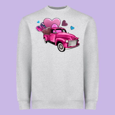 Truck With Hearts Heavyweight Sweatshirt Designed By Adodesignshop