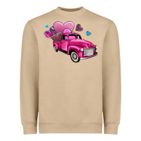 Mushroom truck with hearts Heavyweight Sweatshirt - AdoDesignShop