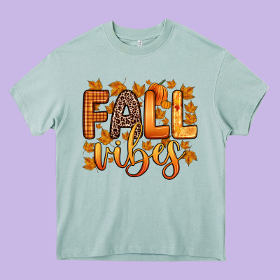 Fall Vibes Heavy Core Tee Designed By Zillion Design Studio