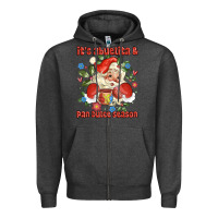Charcoal Heather its abuelita and pan dulce season mexican santa Zipper Hoodie - MaliasSmallBusiness