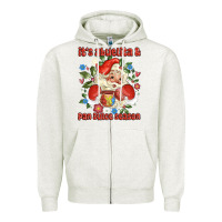 Oatmeal Heather its abuelita and pan dulce season mexican santa Zipper Hoodie - MaliasSmallBusiness