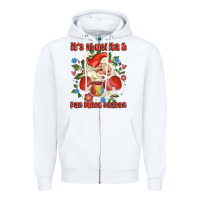 White its abuelita and pan dulce season mexican santa Zipper Hoodie - MaliasSmallBusiness