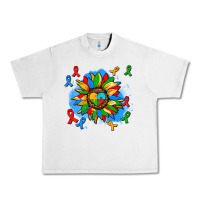 Lunar Rock autism sunflower ribbon Urban Heavy Tee - AdoDesignShop
