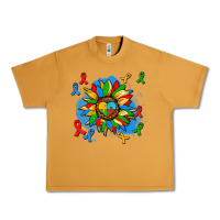 Peanut Butter autism sunflower ribbon Urban Heavy Tee - AdoDesignShop