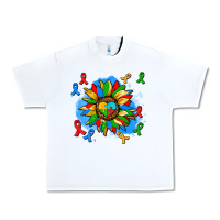 Autism Sunflower Ribbon Urban Heavy Tee | Teevron