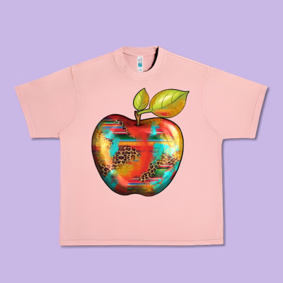 Leopard Turquoise Glitter Serape Urban Heavy Tee Designed By Artiststas