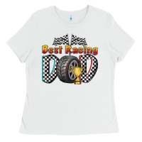 White best racing dad Ladies Tee - texasbilliewilder