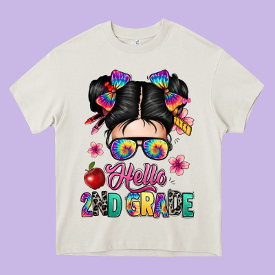 Hello Second Grade Kid Heavy Core Tee Designed By Texasbilliewilder