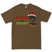 Cacao merry and bright dachshund Premium Tee - RanaPortraitStore