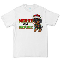 White merry and bright dachshund Premium Tee - RanaPortraitStore