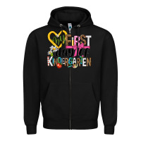 Black my first day of kindergarten Zipper Hoodie - NancyCooperArtShop