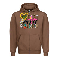 Chestnut my first day of kindergarten Zipper Hoodie - NancyCooperArtShop
