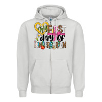 Dove Grey my first day of kindergarten Zipper Hoodie - NancyCooperArtShop