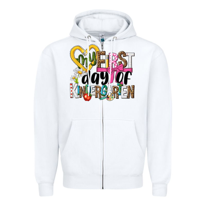 My First Day Of Kindergarten Zipper Hoodie by NancyCooperArtShop | Teevron