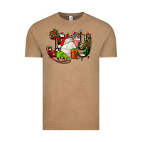 Vintage Coffee joy with volleyball and santa's hat Vintage Tee - AdoDesignShop