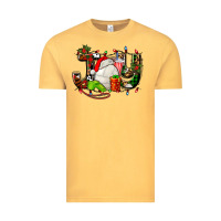 Vintage Mustard joy with volleyball and santa's hat Vintage Tee - AdoDesignShop