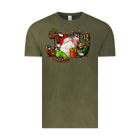 Vintage Olive joy with volleyball and santa's hat Vintage Tee - AdoDesignShop