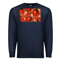 Navy Strawberry Background Premium Sweatshirt - Bettercallsaul