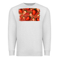 Oatmeal Heather Strawberry Background Premium Sweatshirt - Bettercallsaul