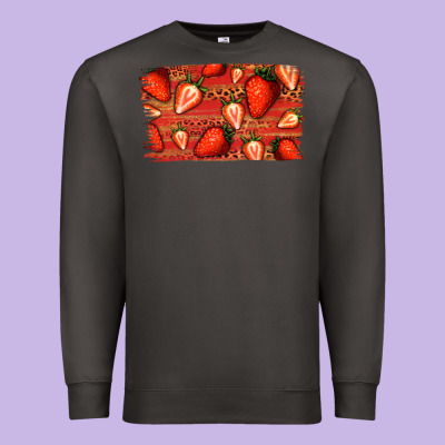 Strawberry Background Premium Sweatshirt Designed By Bettercallsaul