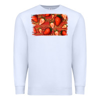 White Strawberry Background Premium Sweatshirt - Bettercallsaul