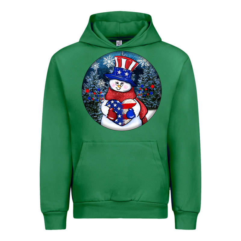 Patriotic Snowman Ornament 4th Of July Urban Hoodie by HowdyJamesFarm | Teevron