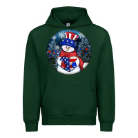 Forest Green Patriotic snowman ornament 4th of july Urban Hoodie - HowdyJamesFarm