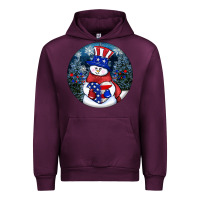 Mauve Wine Patriotic snowman ornament 4th of july Urban Hoodie - HowdyJamesFarm