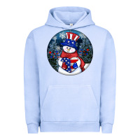 Pigment Grape Ice Patriotic snowman ornament 4th of july Urban Hoodie - HowdyJamesFarm