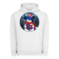 Pigment Lunar Rock Patriotic snowman ornament 4th of july Urban Hoodie - HowdyJamesFarm