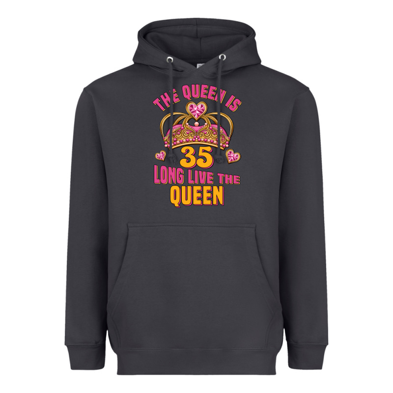 The Queen Is 35 Long Live The Queen Heavyweight Hoodie by Jasminsmagicworld | Teevron