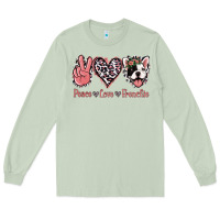 Matcha Peace Love French Bulldog Long Sleeve Tee - Jasminsmagicworld