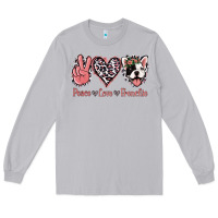Peace Love French Bulldog Long Sleeve Tee | Teevron
