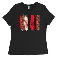 Black baseball brushstroke Ladies Tee - Zillion Design Studio