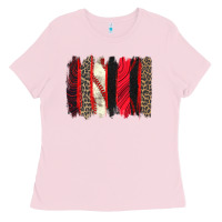 Bubblegum Pink baseball brushstroke Ladies Tee - Zillion Design Studio