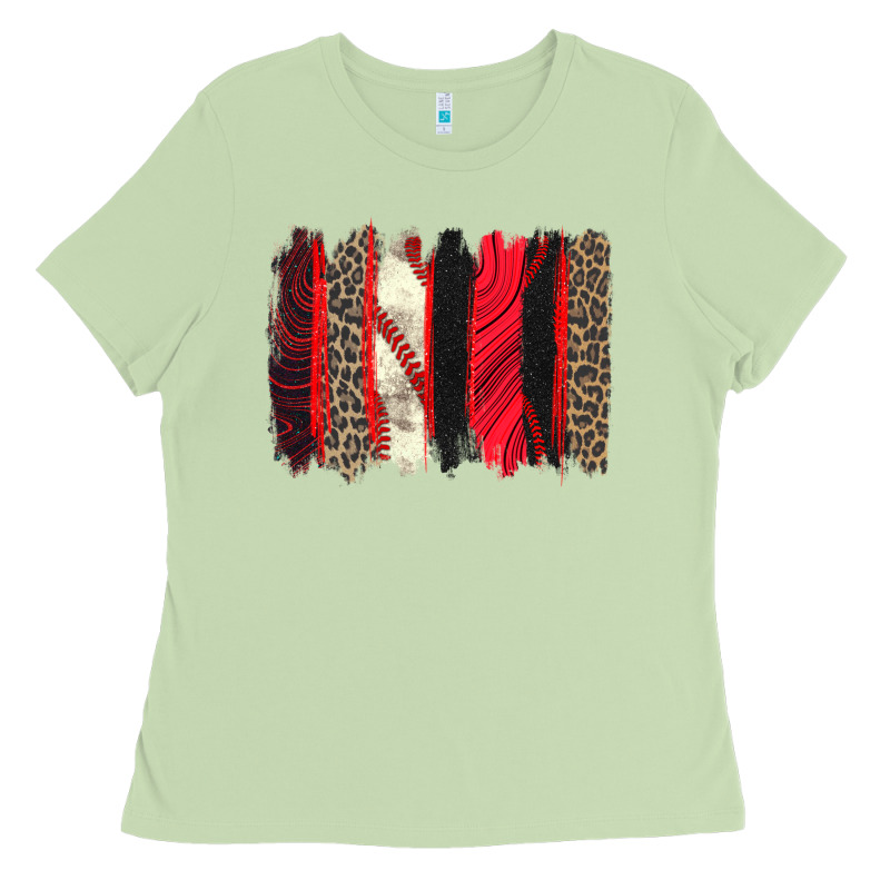Baseball Brushstroke Ladies Tee by Zillion Design Studio | Teevron