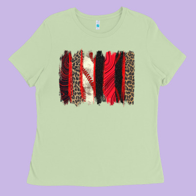 Baseball Brushstroke Ladies Tee Designed By Zillion Design Studio