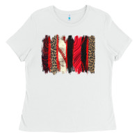 White baseball brushstroke Ladies Tee - Zillion Design Studio