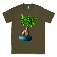 Army Green Ficus Ginsenge Classic Tee - LillyAllenDesigns