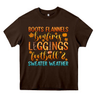 Chocolate Brown boots flannels bonfires leggins football Heavy Core Tee - Zillion Design Studio