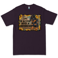 Plum life is better with a dachshund Premium Tee - RanaPortraitStore