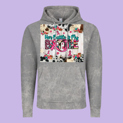 Her Battle Is My Battle Vintage Hoodie Designed By Jahusdesignshop